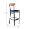 Flash Furniture Blue Vinyl Seat Barstool with Natural Wood Back XU-DG6V6BLV-NAT-GG - alternate 6